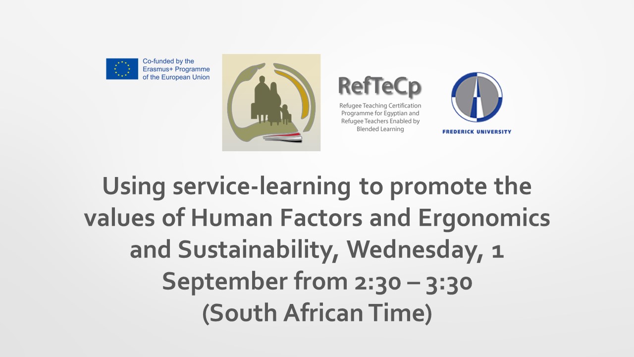 Using service-learning to promote the values of Human Factors and Ergonomics and Sustainability